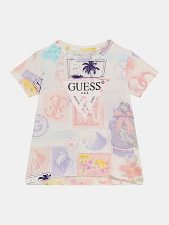 Stretch t-shirt met all-over print