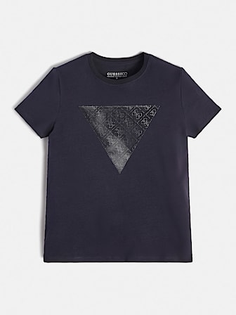 T-shirt logo triangle imprimé devant