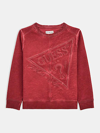 Embroidered triangle logo sweatshirt