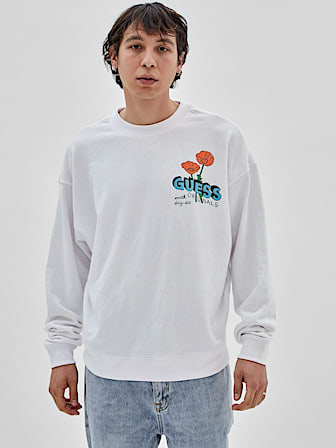 Sweatshirt mit Print vorn und hinten