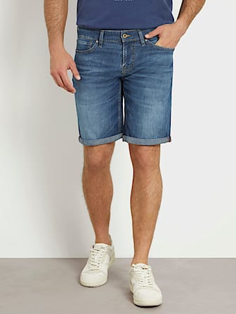Low rise denim shorts