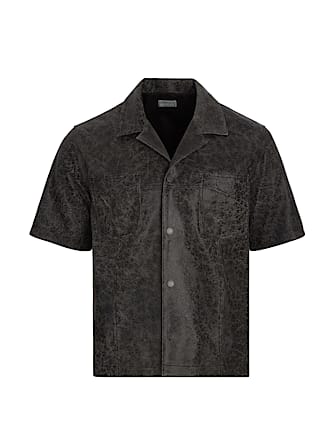 Crackle leather shirt