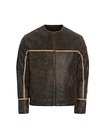 Crackle leather jacket