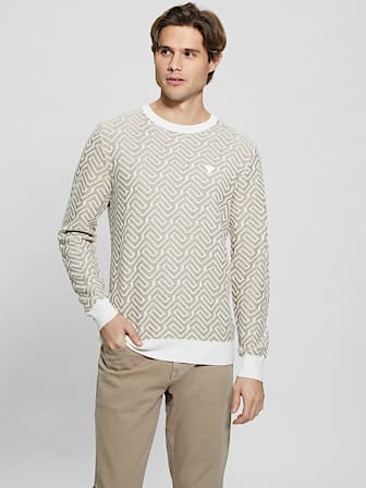 Geometric jaquard sweater