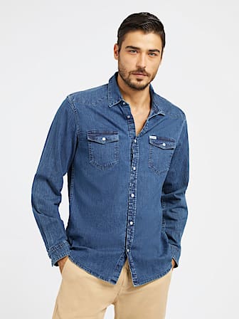 Camicia jeans vestibilità slim