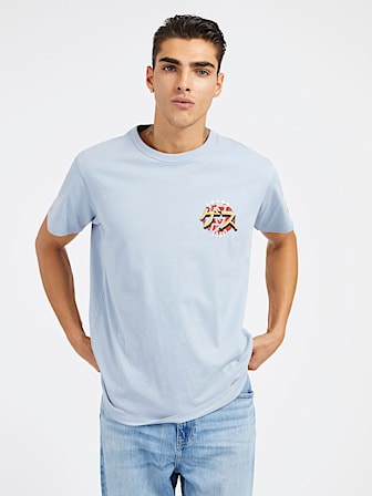 T-shirt avec broderie devant et au dos