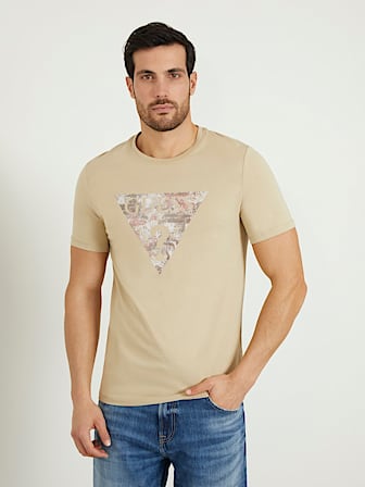 Üçgen logolu streç tişört