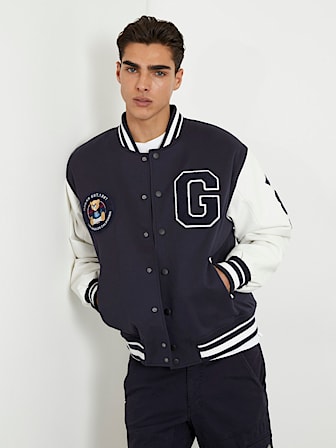 Giacca bomber con patch