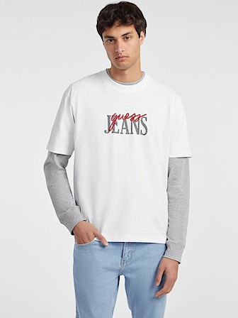 Guess Jeans White Cotton Men T-Shirt main image 0