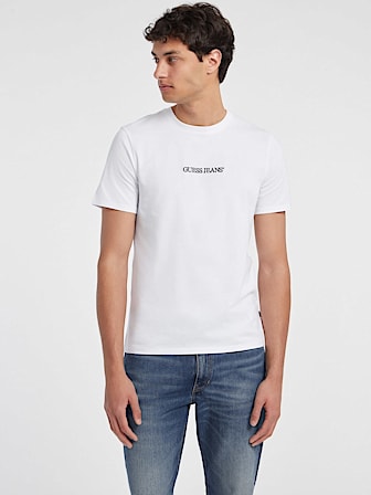 T-shirt slim με κεντημένο λογότυπο