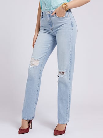 Jeans Straight Fit Abriebstellen