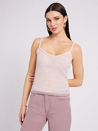 Lurex yarn sweater top