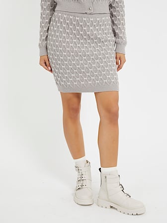 Cross stitch sweater mini skirt