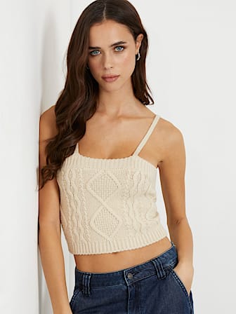 Cable knit sweater top