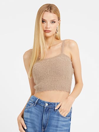 Fuzzy sweater top