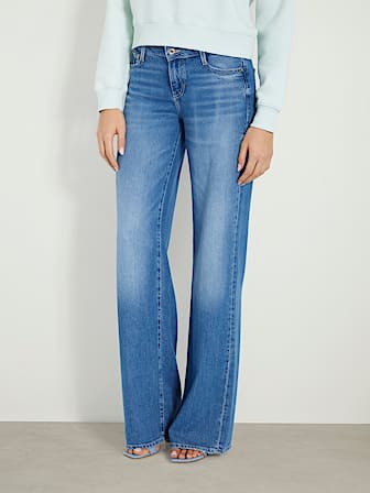 Широкие джинсы с нормальной талией
