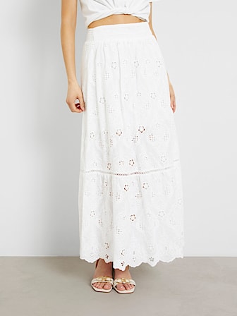 Embroidered long skirt