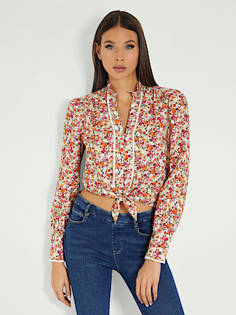 Camisa com padrão floral