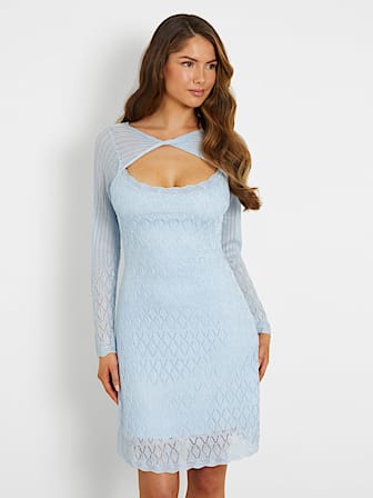 Fit and flare mini sweater dress