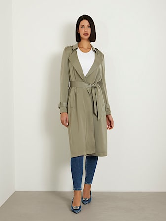 Satin classic trench