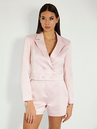 Cropped Blazer, zweireihig