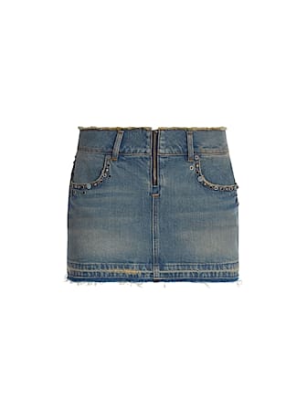 Minigonna jeans con borchie
