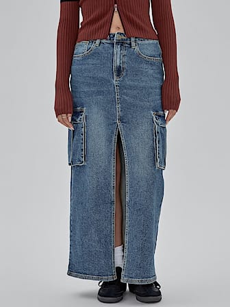 Jupe longue en jean