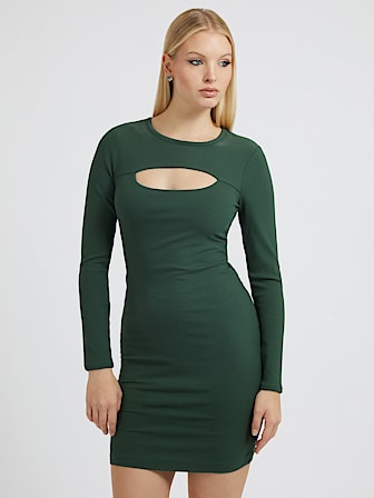 Cut-out sweater dress