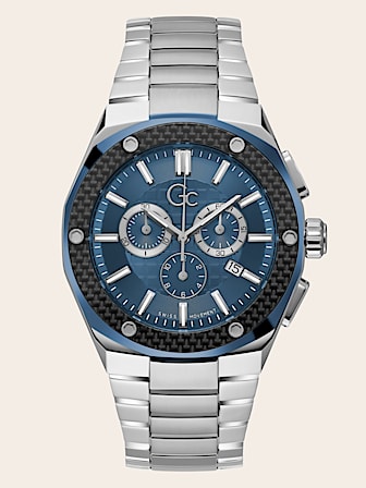 GC quartz chronograph watch in stainless steel