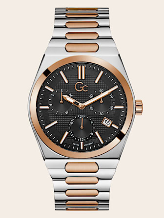 GC multi-function watch in stainless steel