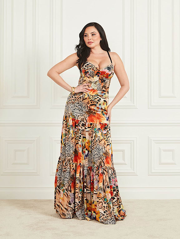 GUESS Marciano floral print long skirt