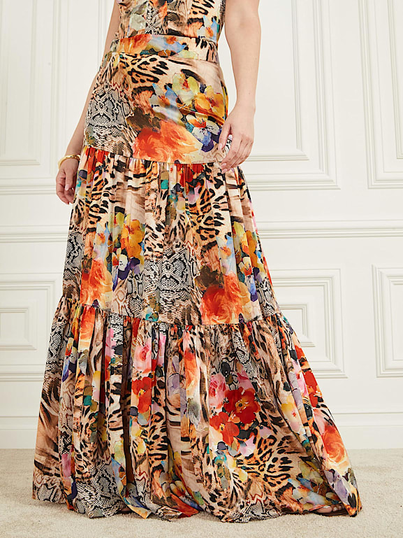 GUESS Marciano lange rok met bloemenprint