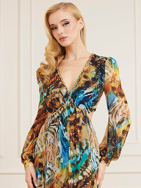 Robe longue motif all over Marciano
