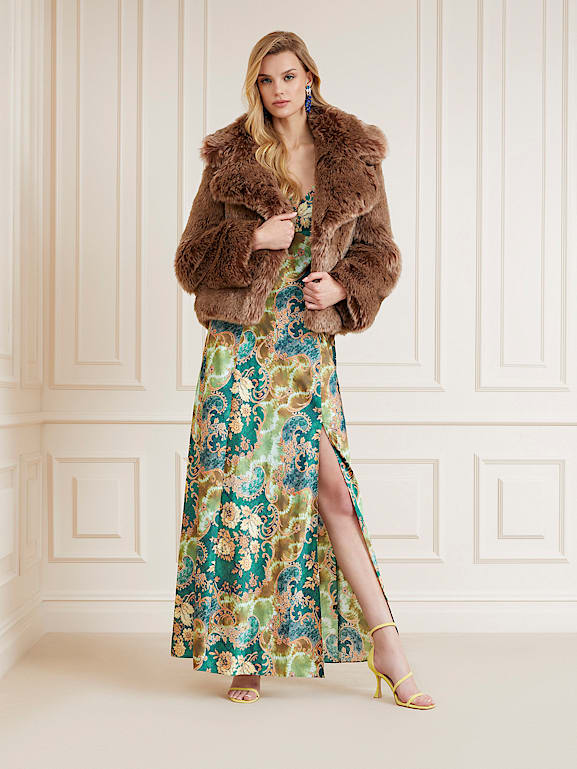 Long floral print dress guess new arrivals