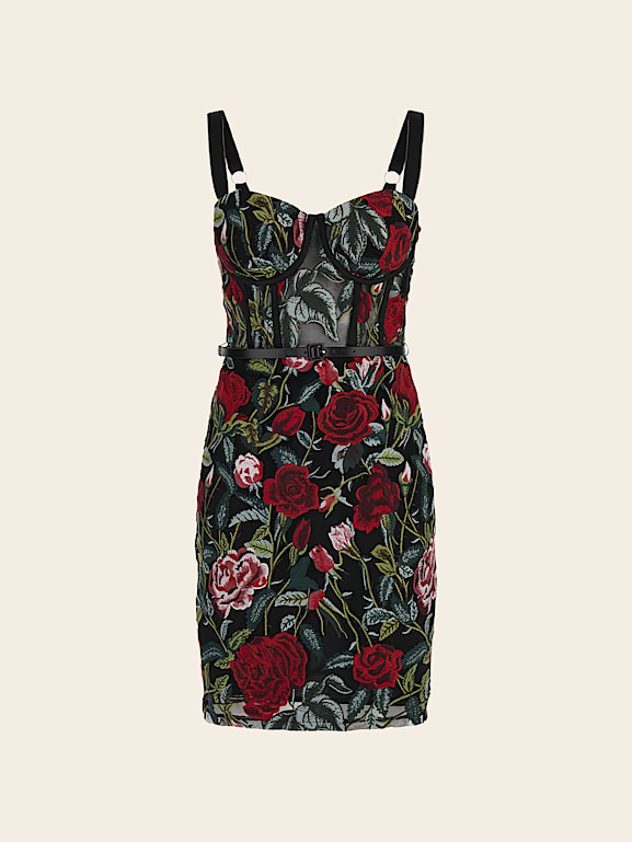 Vestido guess estampado flores hot sale