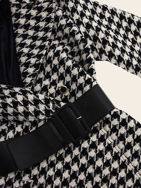 Guess houndstooth coat clearance
