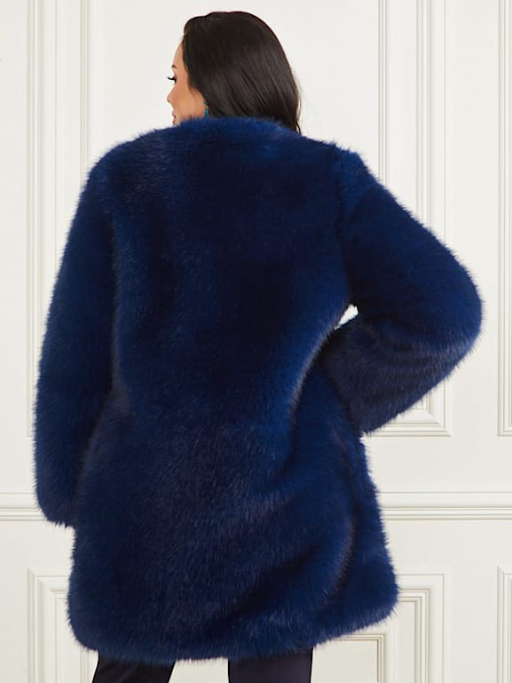 Guess dessie faux fur jacket new arrivals