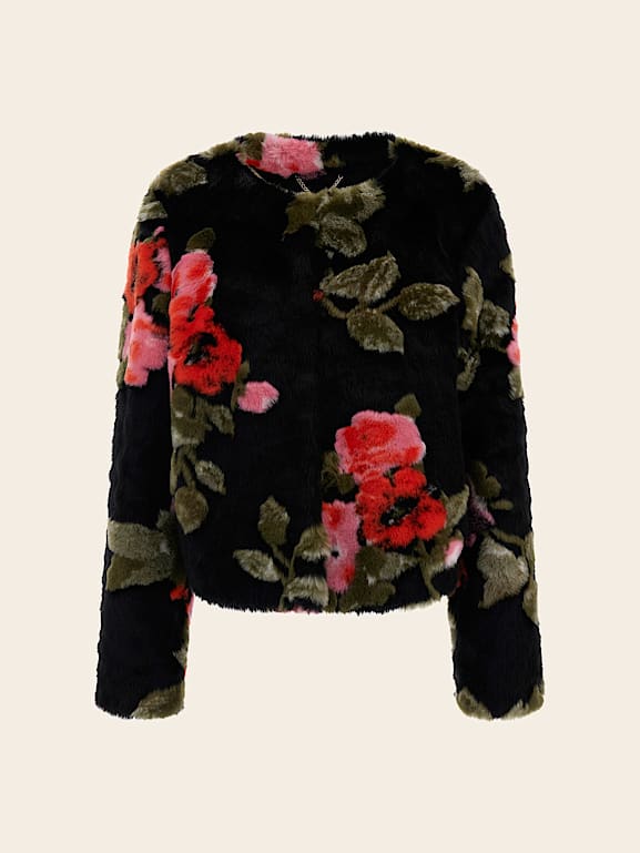 Guess fur jacket discount