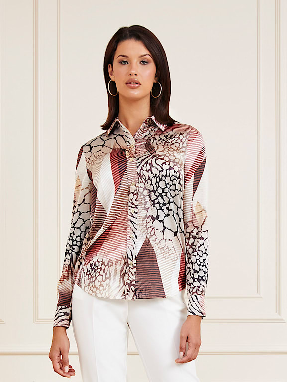 MARCIANO by GUESS Marciano all over print shirt