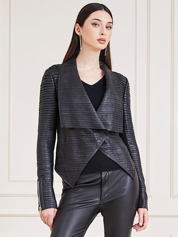 Guess by marciano sales leather jacket womens
