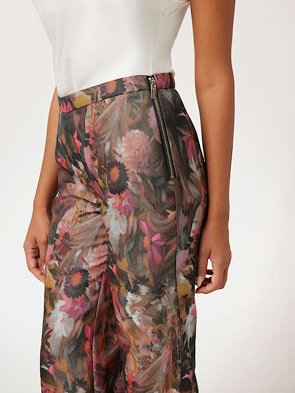 louren flower jacquard half pants