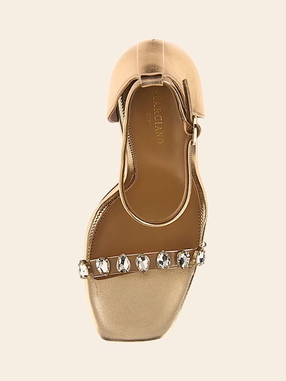 GUESS Sandales en cuir veritable Marciano Femme