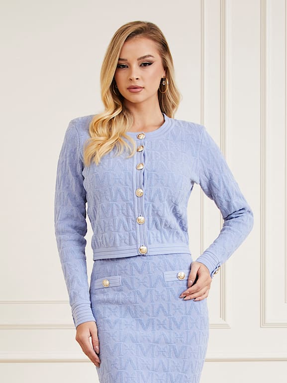 GUESS Marciano embossed logo sweater