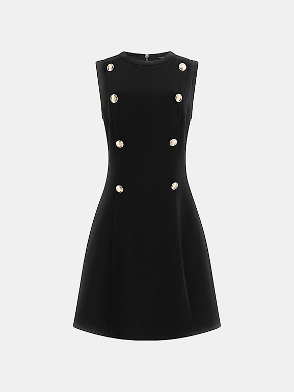 Black fit and flare mini dress clearance