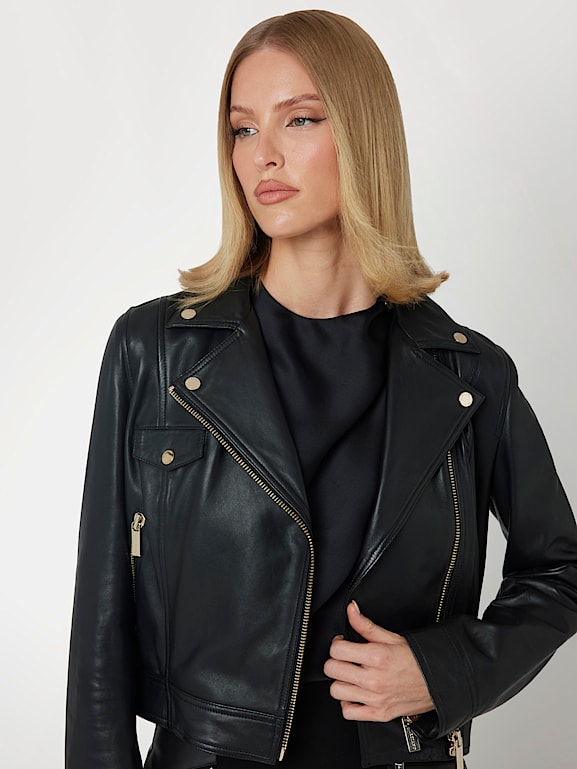 Marciano guess leather jacket clearance