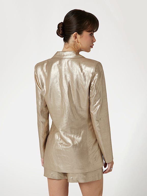 Blazer dress metallic hotsell