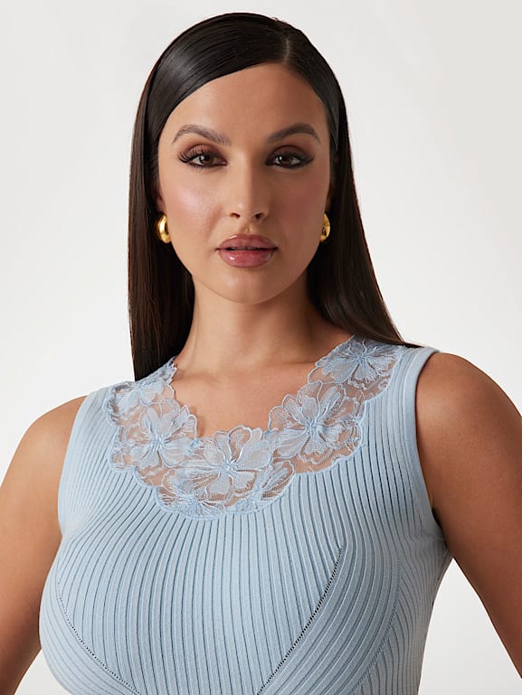 Marciano by GUESS® Floral lace knit top Marciano Women Marciano by GUESS® Floral lace knit top Marciano Women