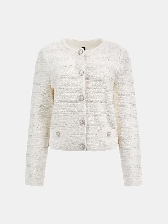 【 GUESS 】 MARCIANO Sienna Boucle Coat Serena Faux-Fur Coat | GUESS