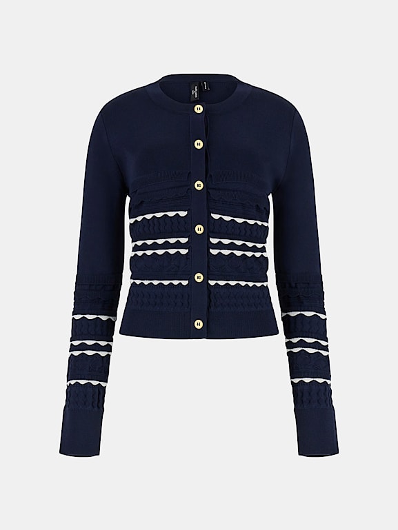 Cardigan Vintage Guess Par Marciano - Or Métallique, Taille XS, Avec Boutons Et Embellissements, Occasion Excellent état