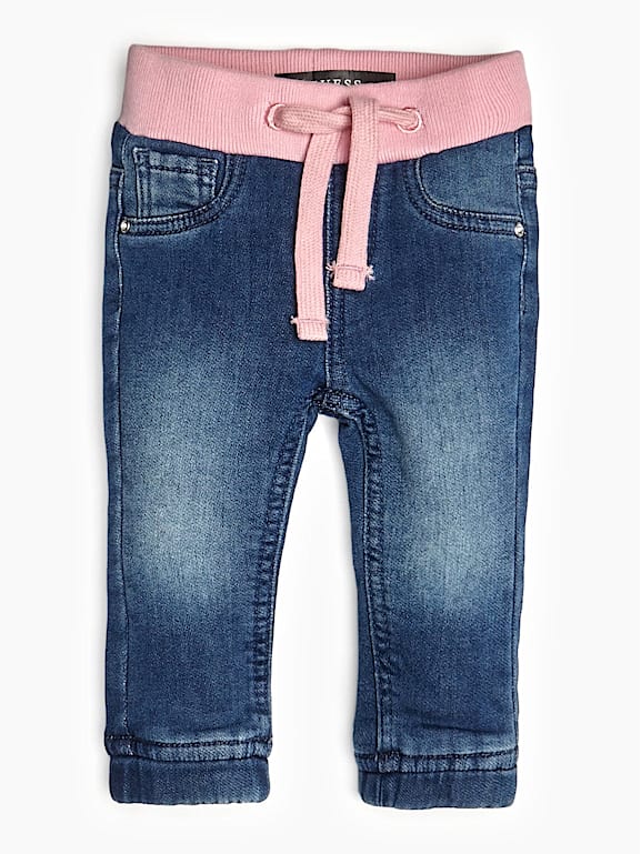 GUESS Kids WAIST INSERT USED LOOK JEANS Girls